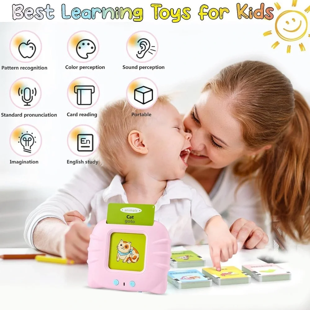 Spanish Talking Flash Cards for Toddlers 2 3 4 5 6 - Spanish Learning Toys